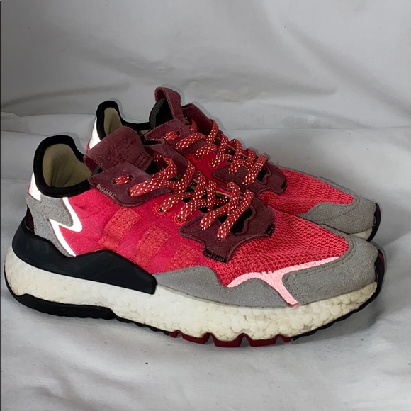 Adidas night jogger boost pink gray size 4 1/2 - Picture 5 of 10